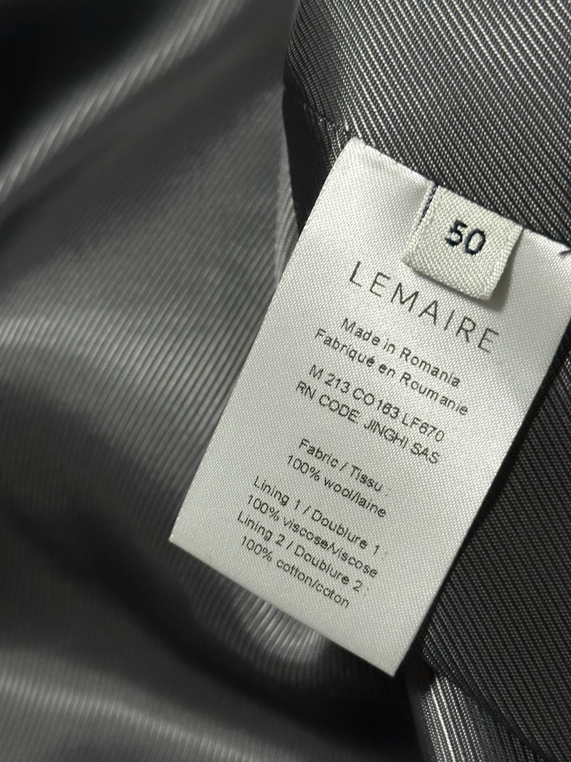 Lemaire 21fw straight coat 상품이미지3