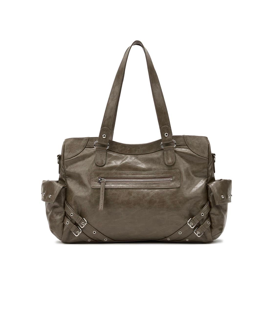 다이닛 stud  pocket big bag in khaki 상품이미지1