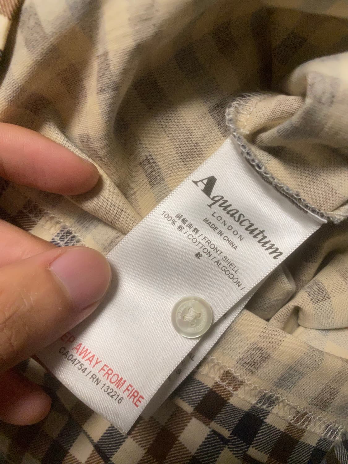 슈프림 아쿠아스큐텀 체크 폴로 L 유일 매물 상품이미지4