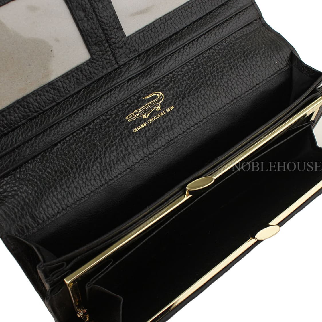 블랙 크로커다일 와니 금장 장지갑 상품이미지5
