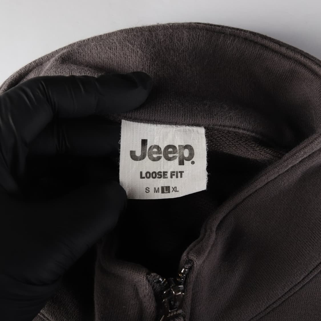 Jeep 자수 로고 루즈핏 반집업 맨투맨 L 상품이미지5