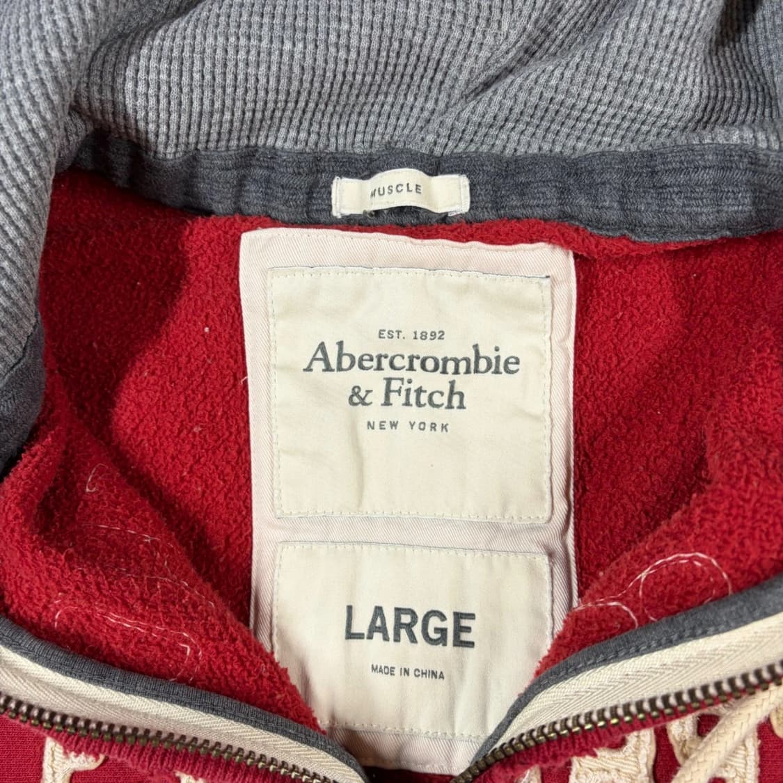 아베크롬비 앤 피치 빈티지 그래픽 풀집 후드 상품이미지3