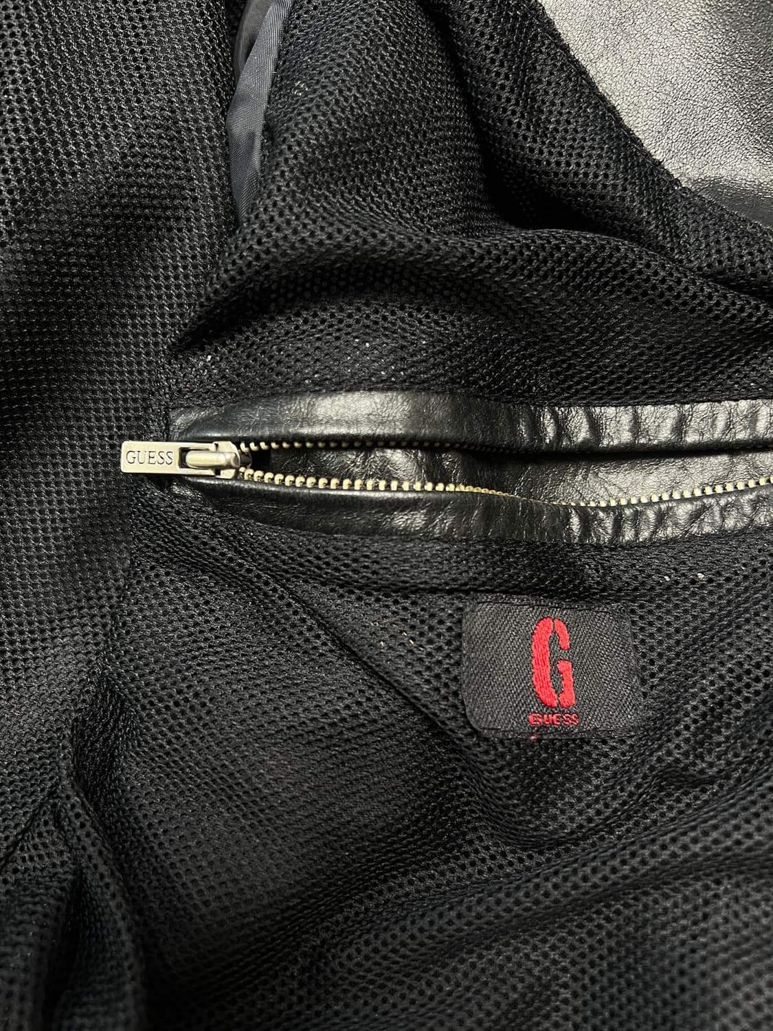 [L] OLD Guess 게스 빈티지 가죽 카코트 상품이미지5