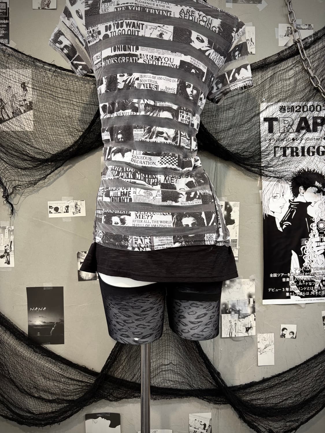 00's graphics Layered See-through sleeve 상품이미지3
