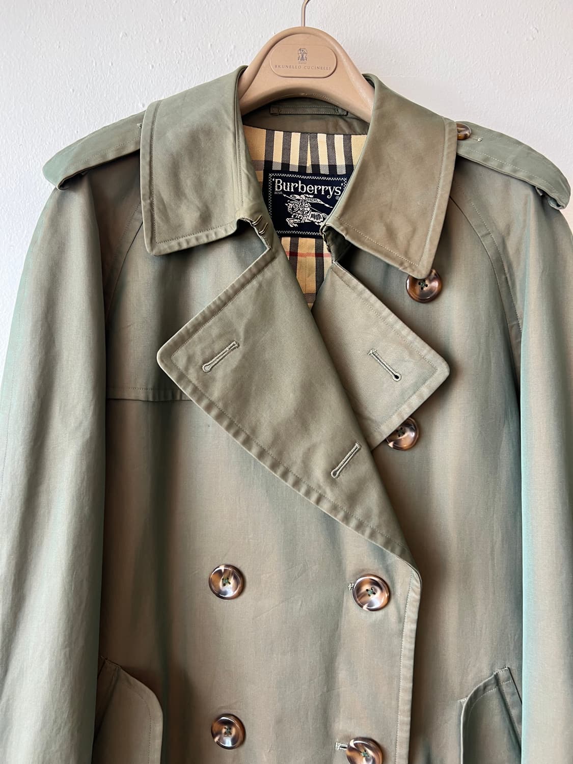 버버리런던 카키 개버딘더블 트렌치코트
 상품이미지3