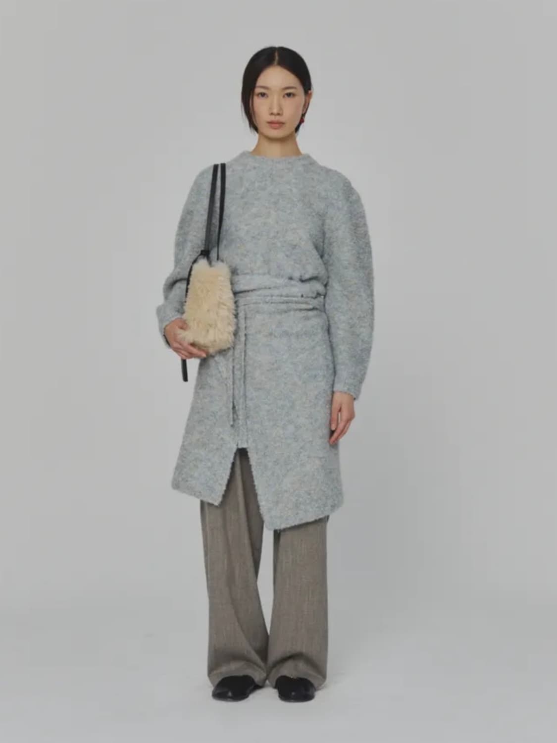 Amomento Mix Boucle Crop Knit  아모멘토 믹스 부 상품이미지2