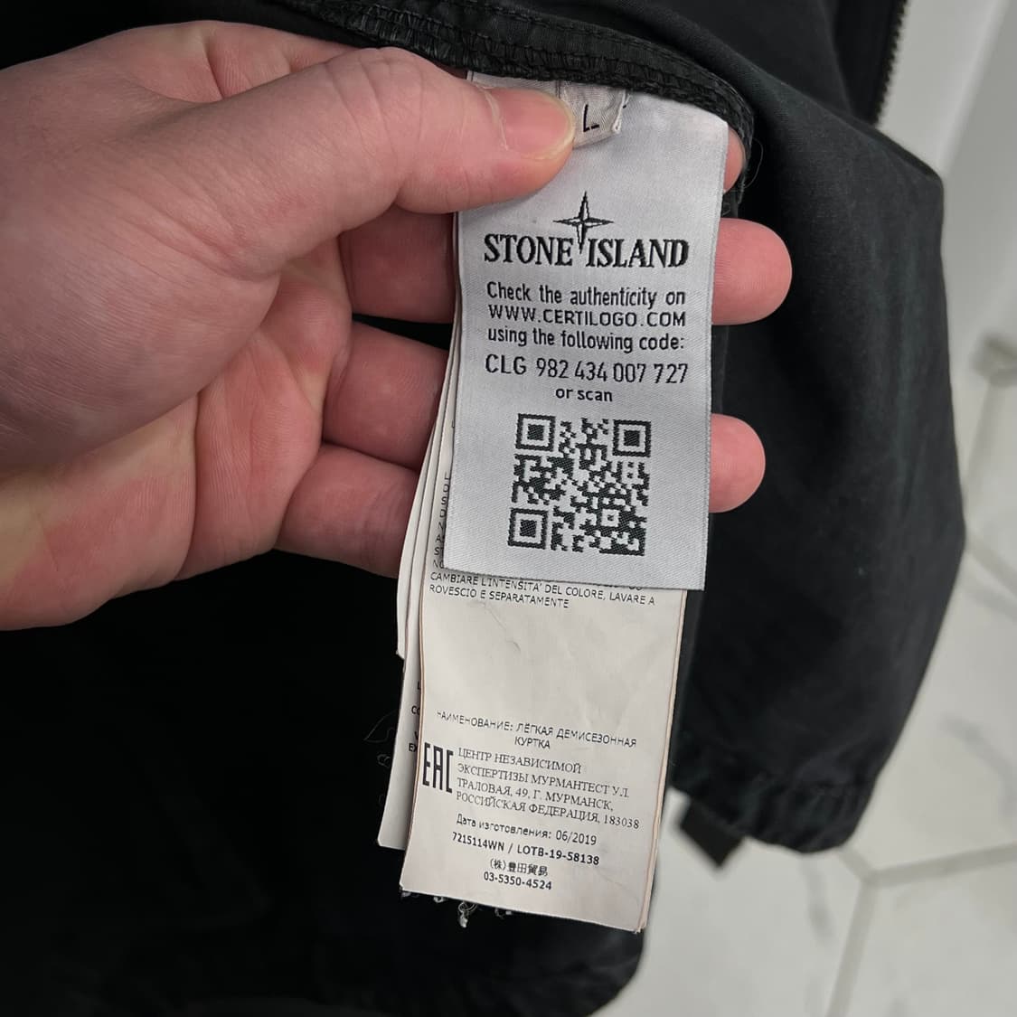 스톤아일랜드 올드이펙트 오버셔츠 블랙 (L) 상품이미지8