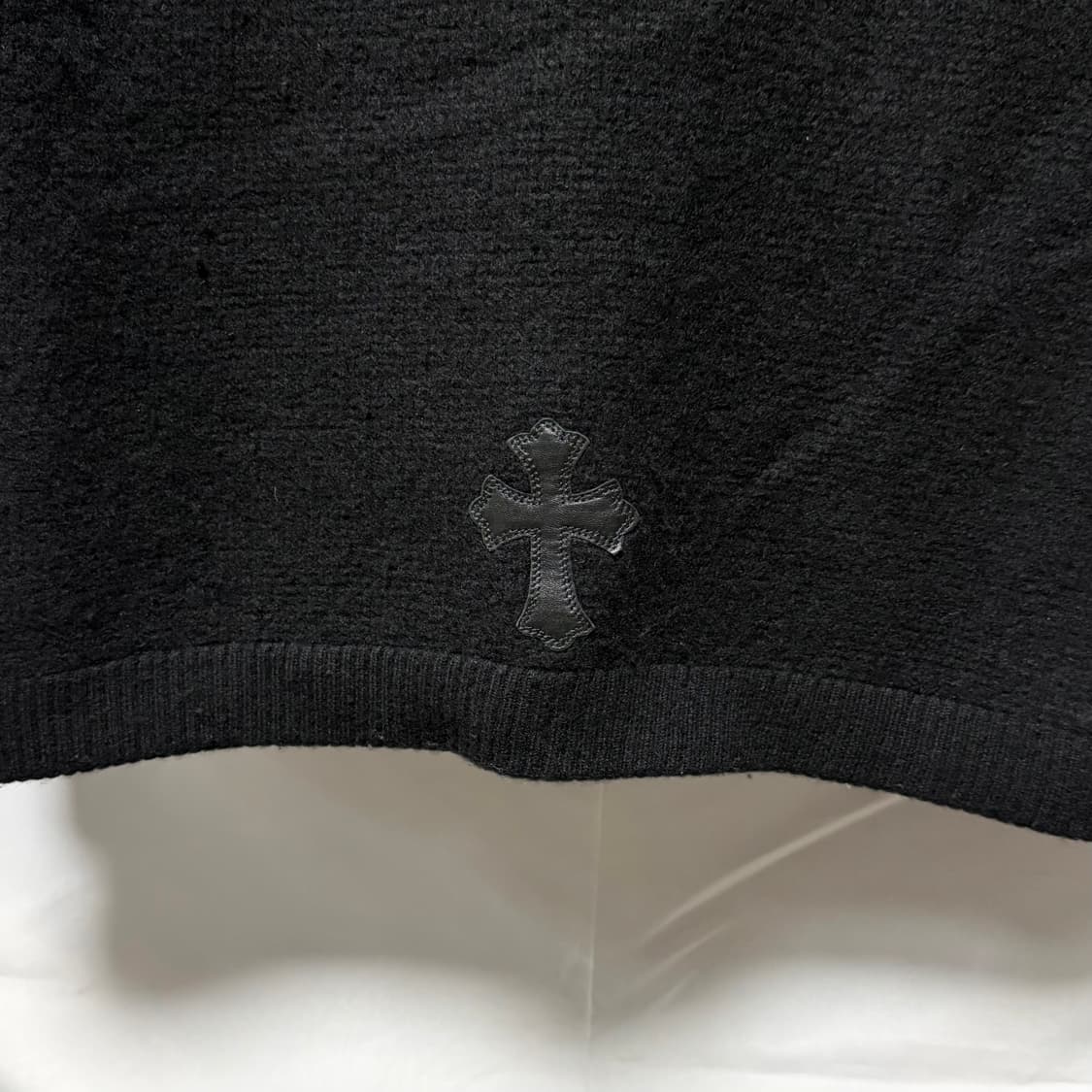 [S+급/XL] 크롬하츠 VIC 레더패치 캐시미어 니트 후드티 상품이미지7