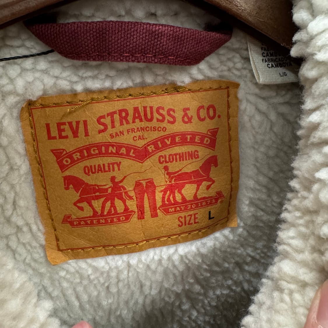 리바이스 타입 3 쉐르파 트러커 자켓 레드 L 상품이미지6