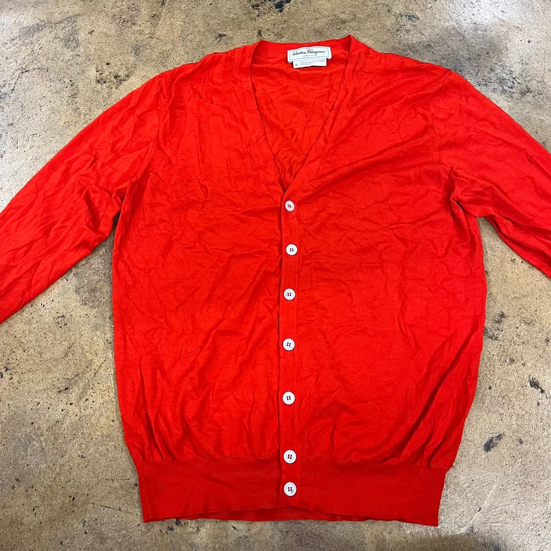 [정품/XL] 살바토레 페라가모 레드 가디건 b15 상품이미지3