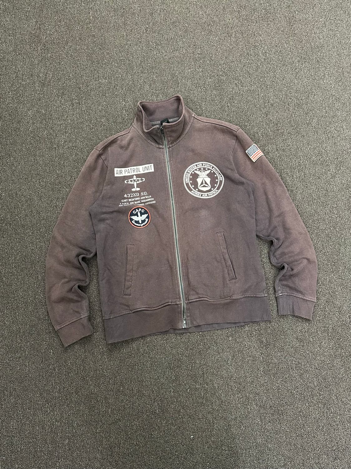 XL)AVIREX vintage Air Patrol Unit 집업 상품이미지4