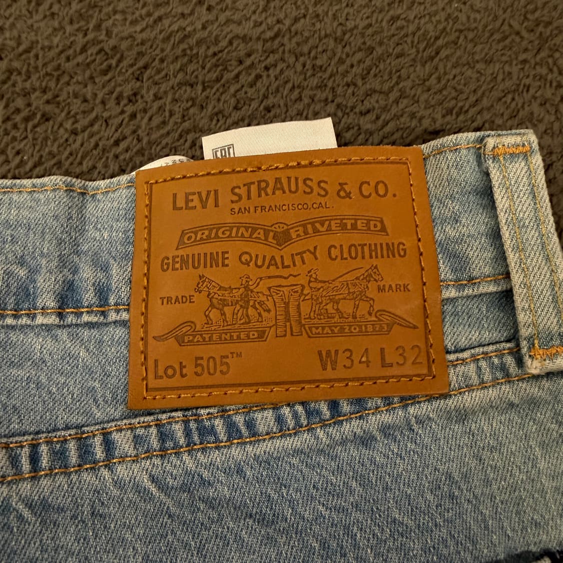 [ 정품/34X32 ] 리바이스 505 데님 청바지 상품이미지4