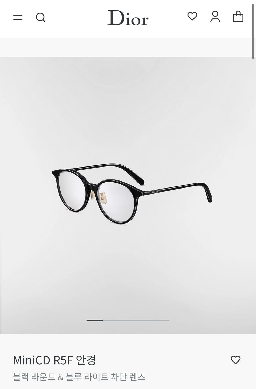 디올 MiniCD 블랙 안경 상품이미지5