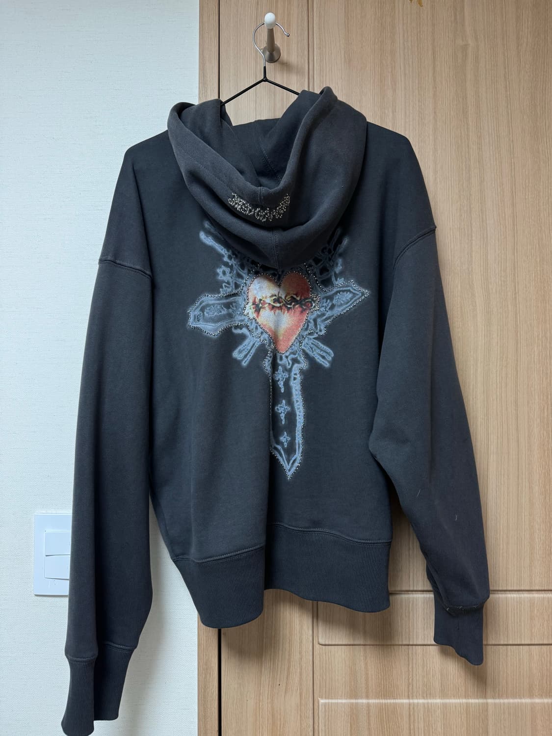 스컬프터 | 비즈 세인트 후드집업 후디 차콜 그레이 L 상품이미지5