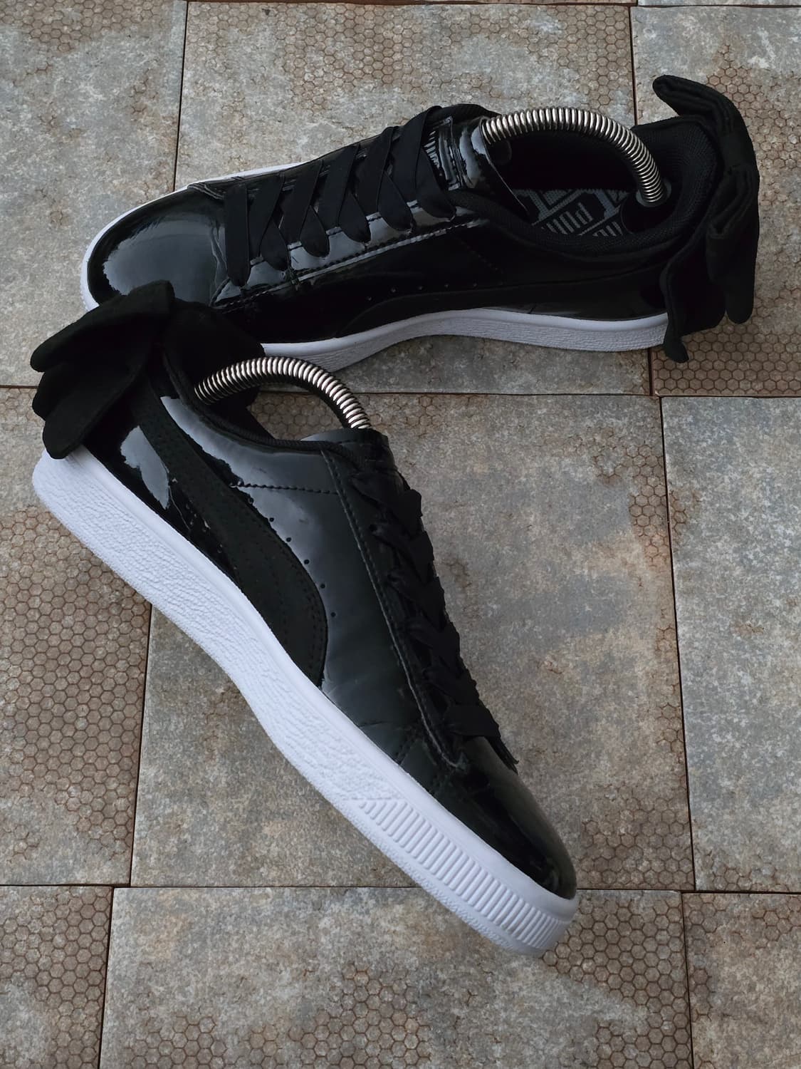 (230)푸마 바스켓 보우 블랙 페이턴트 상품이미지4