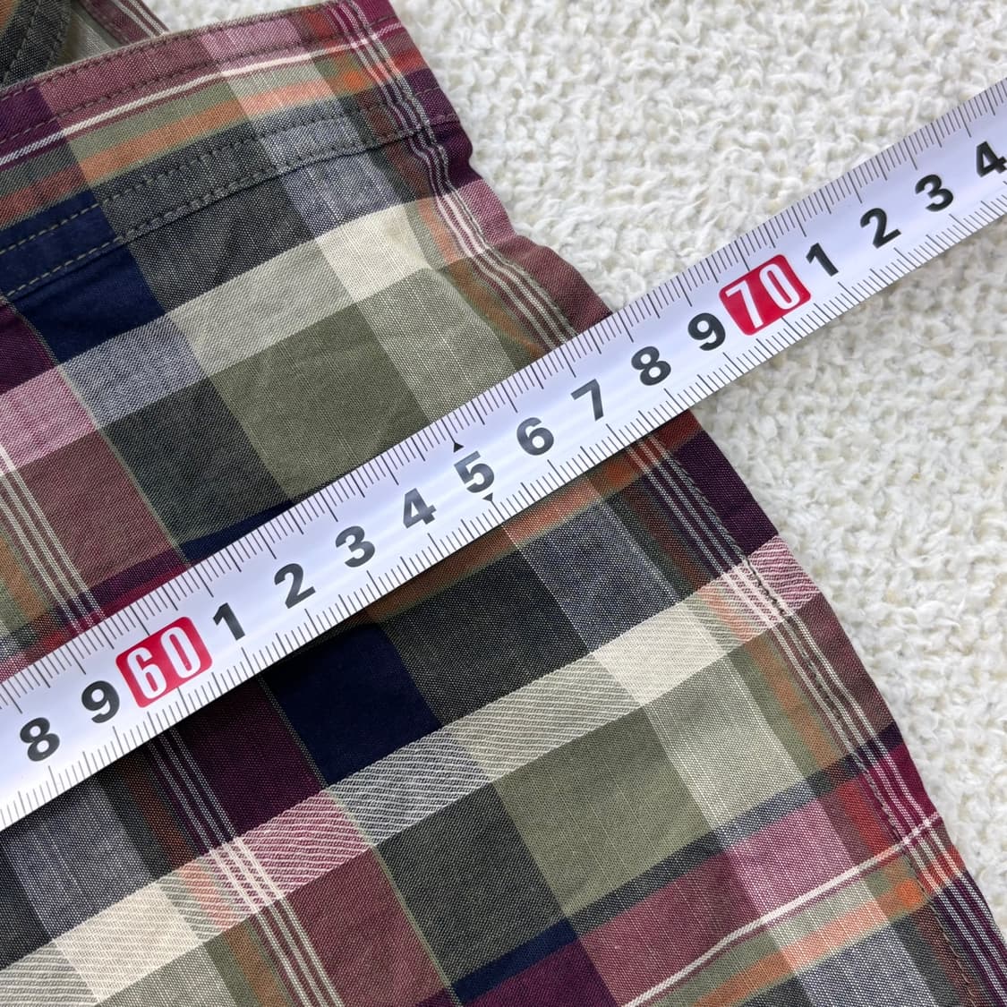 90 헤지스 투포켓 체크 패턴 셔츠 0416E 상품이미지5