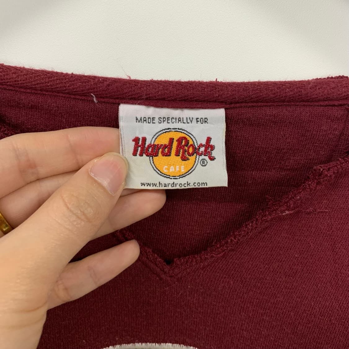 하드락카페 디트로이트 버건디 맨투맨 상품이미지4