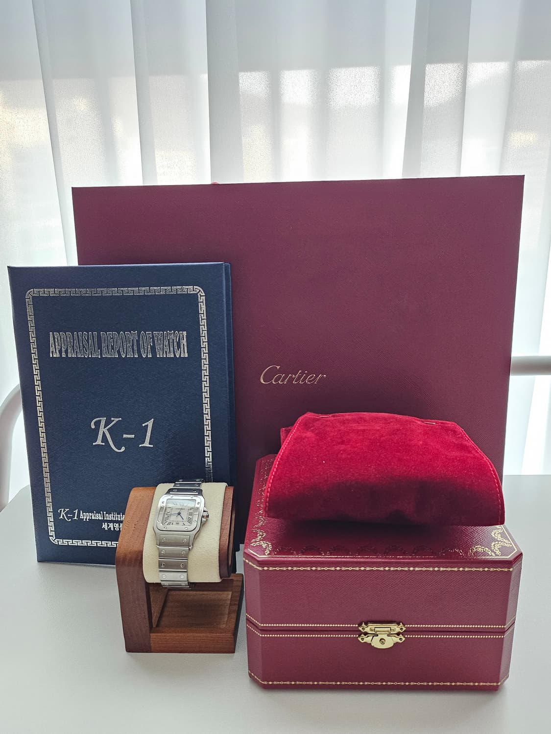 까르띠에 산토스 갈베 라지 스틸 쿼츠 상품이미지5