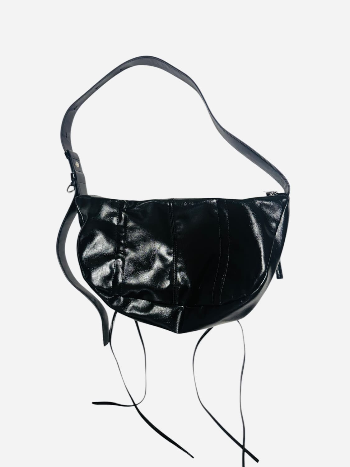 Matin Kim / 크링클 레더 숄더백 / 블랙 상품이미지2
