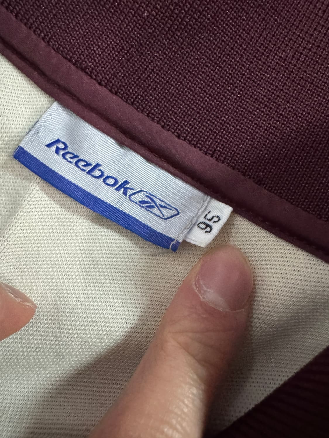 리복 Reebok 올드스쿨 바람막이 트랙탑 져지 버건디 상품이미지3