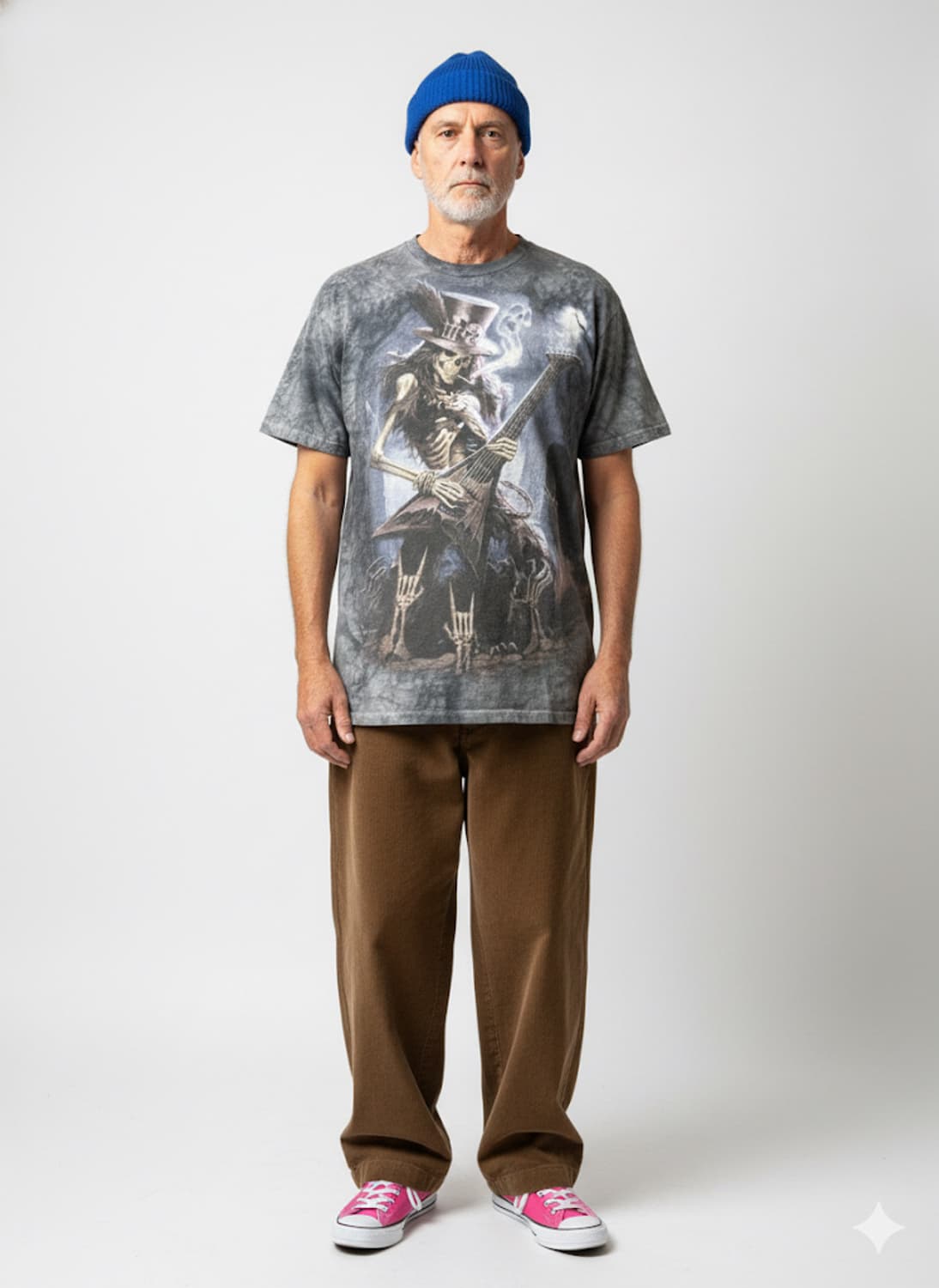 00s Skeleton Guitar Tie Dye XL 상품이미지2