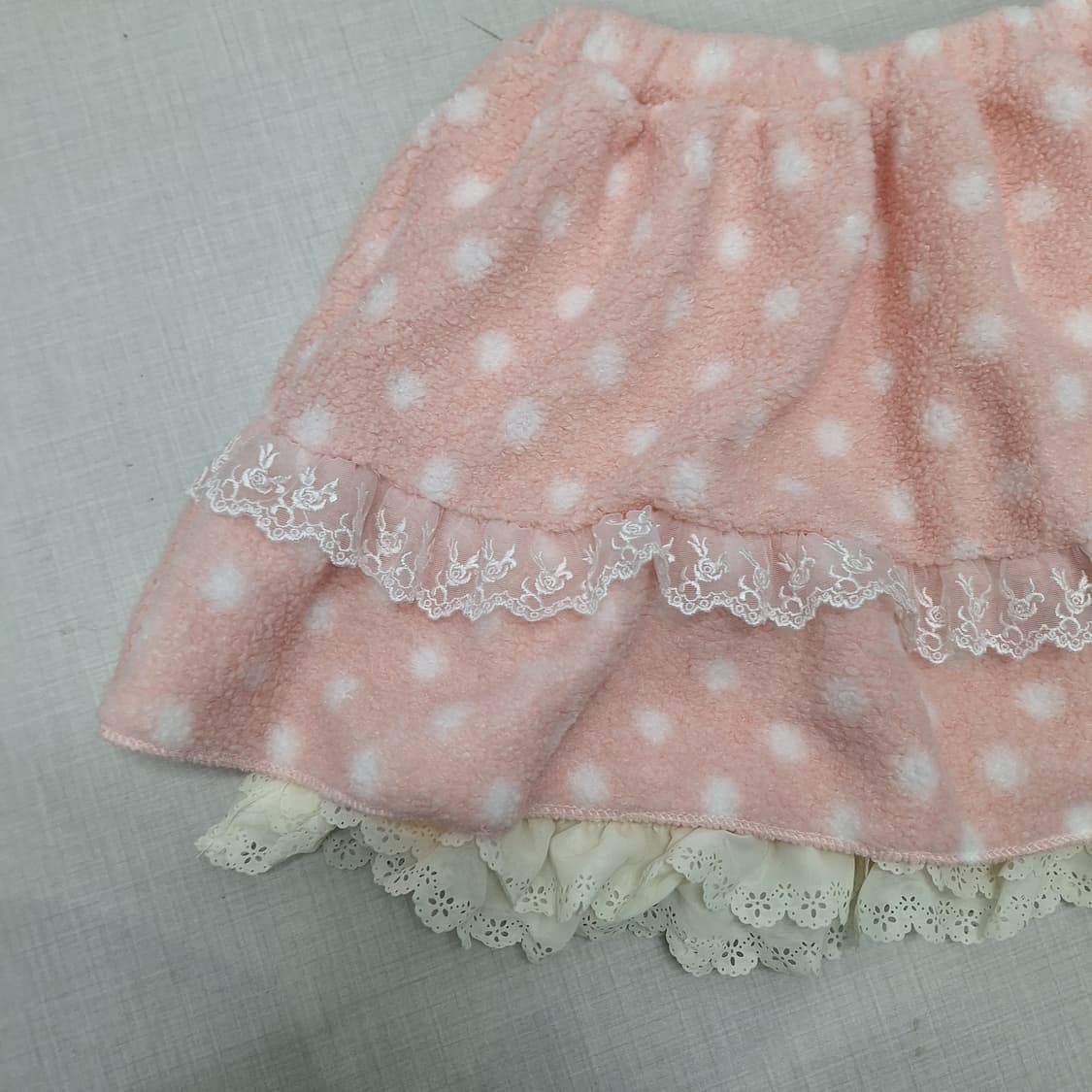 마카롱 스커트 핑크 갸루 히메갸루 라떼갸루 러블리 도트 큐롯 상품이미지4