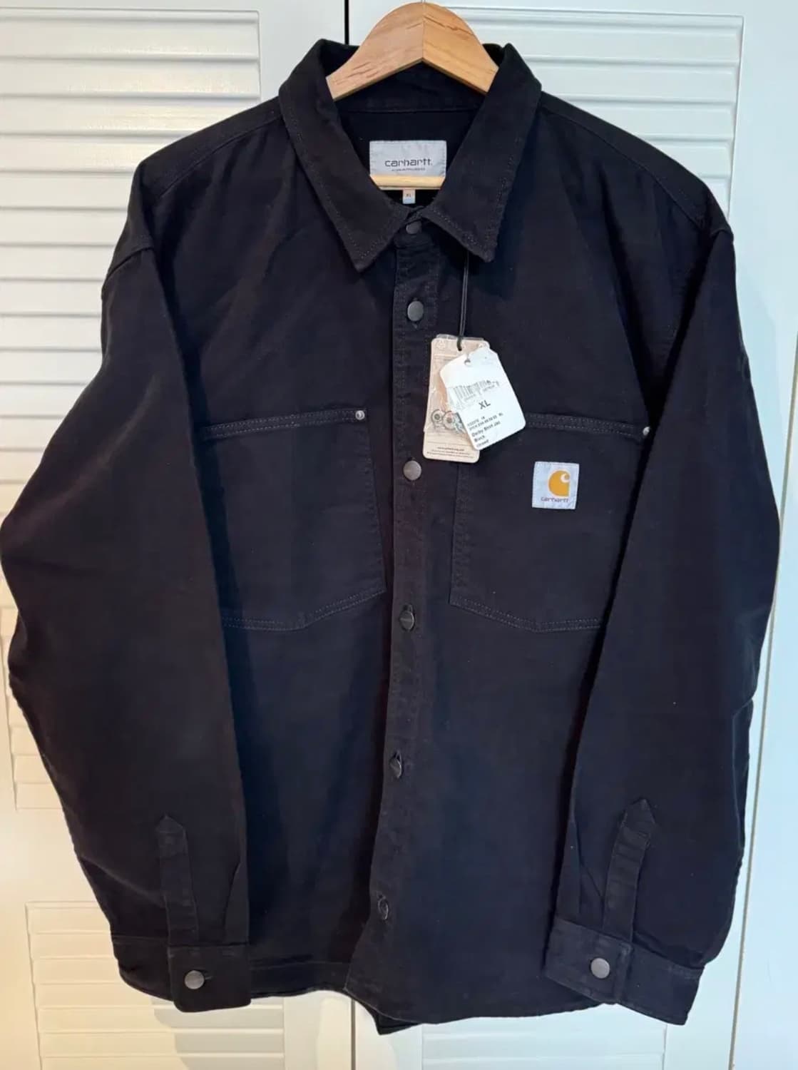 칼하트 윕 더비 셔츠 자켓(블랙 린스드, XL사이즈) 상품이미지4