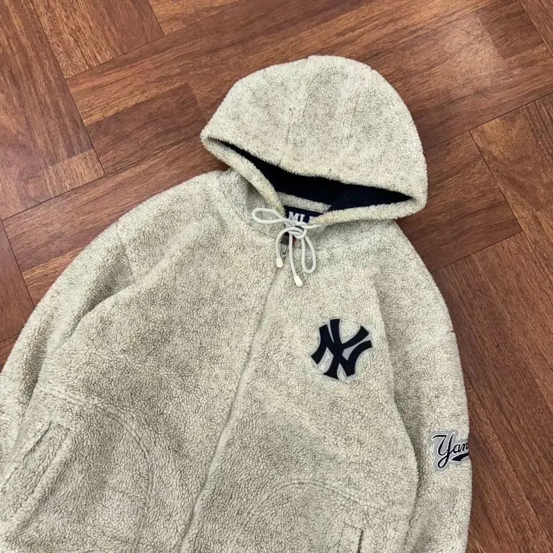 100(XL) MLB 뉴욕 양키스 올드스쿨 양털 자켓  상품이미지3