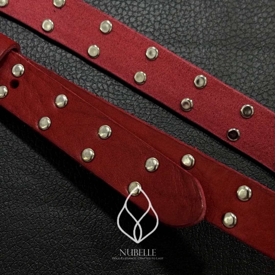 🌗 Vegetable stud belt / 스터드 소가죽 웨스턴 벨트 상품이미지4