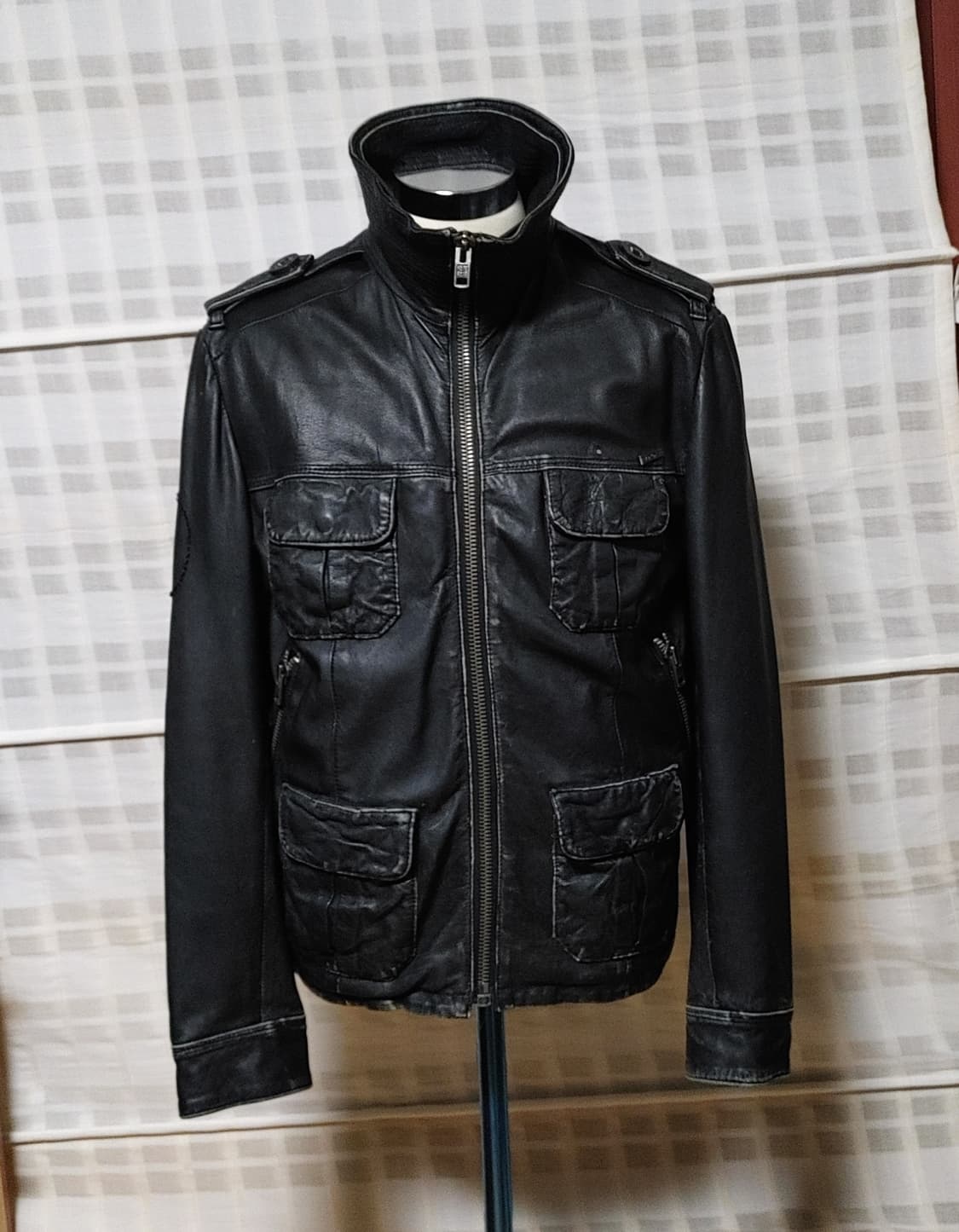 (100% 가죽) 슈퍼드라이 베컴 가죽 자켓 M (95~100) 상품이미지5