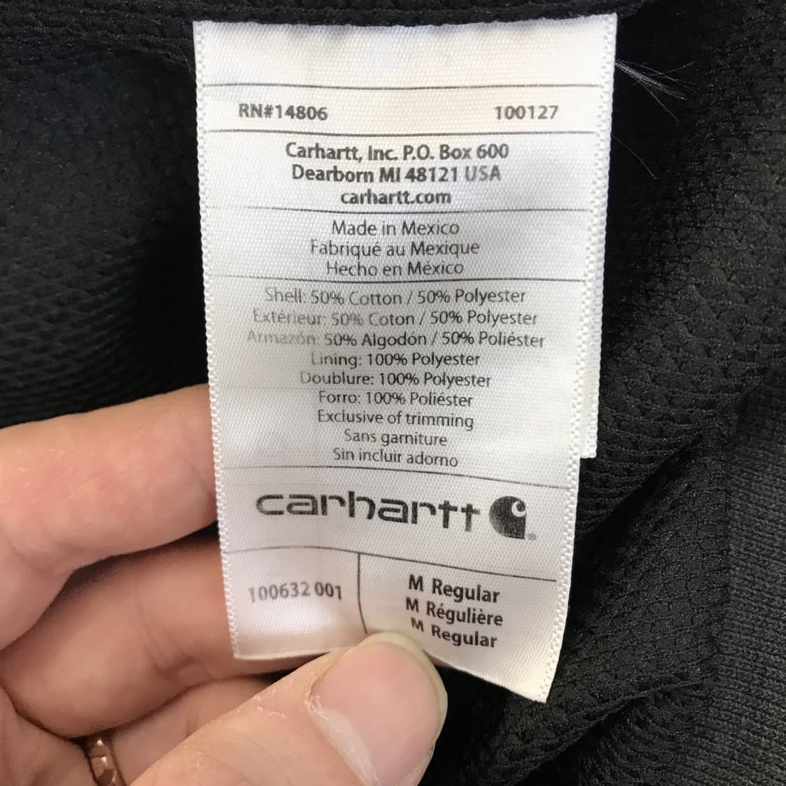 칼하트 레인디펜더 써멀 후드집업 블랙 [M] 상품이미지6