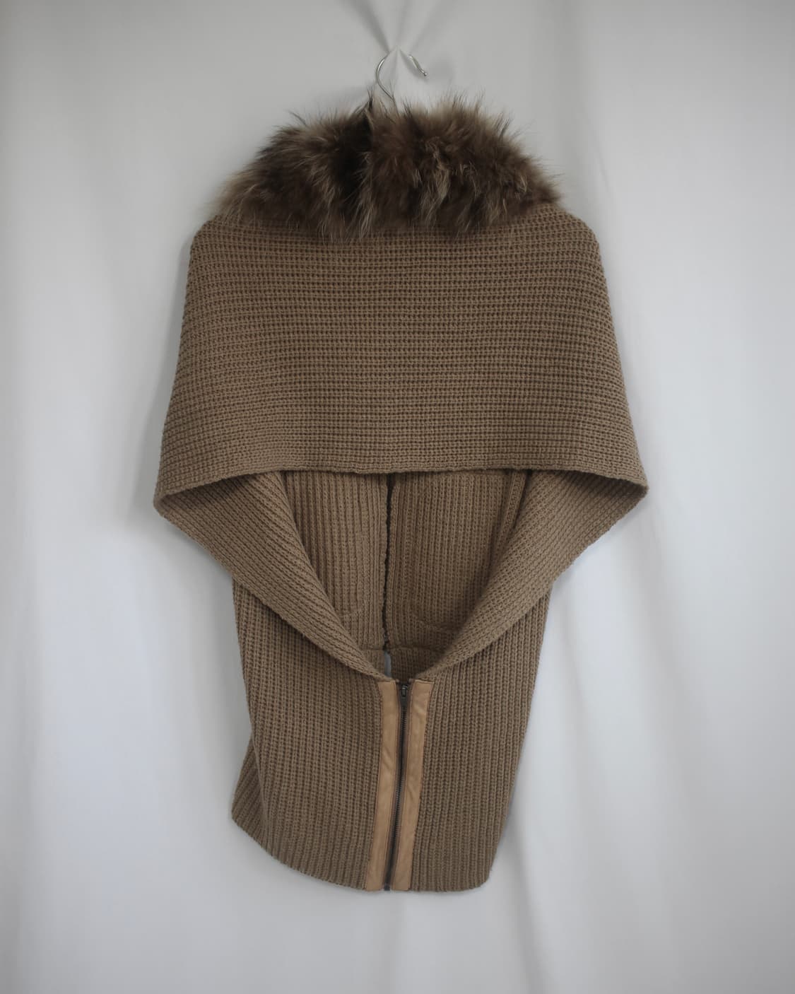 Yellow brown fur multi-way zip vest 상품이미지6