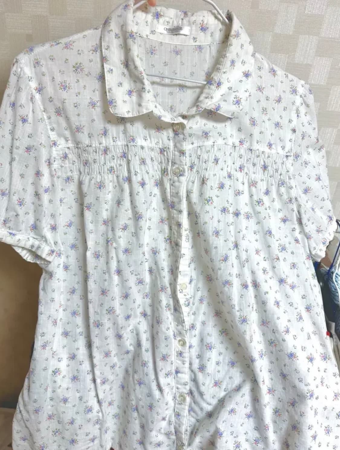 일본 빈티지 잔꽃 블라우스 상품이미지1