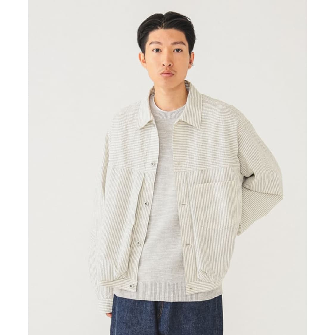 BEAMS Seersucker Balloon G Jacket 상품이미지4