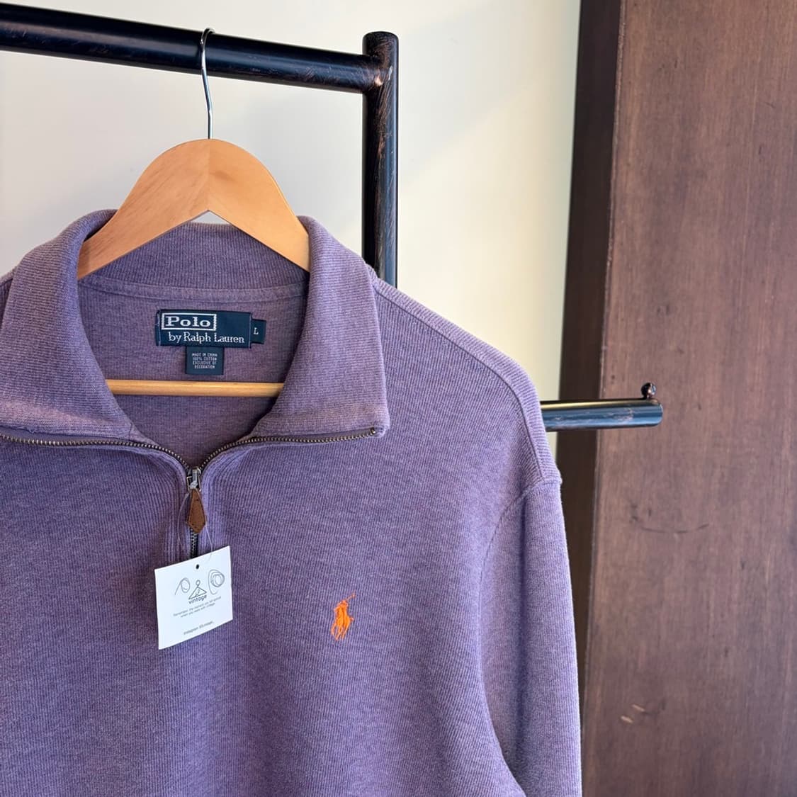 15694 - 폴로 랄프로렌 퍼플 반집업 니트 상품이미지3