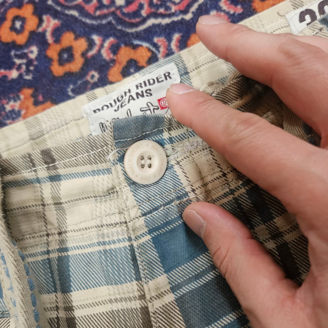 RRJ (ROUGH RIDER JEANS) 체크 반바지 상품이미지4