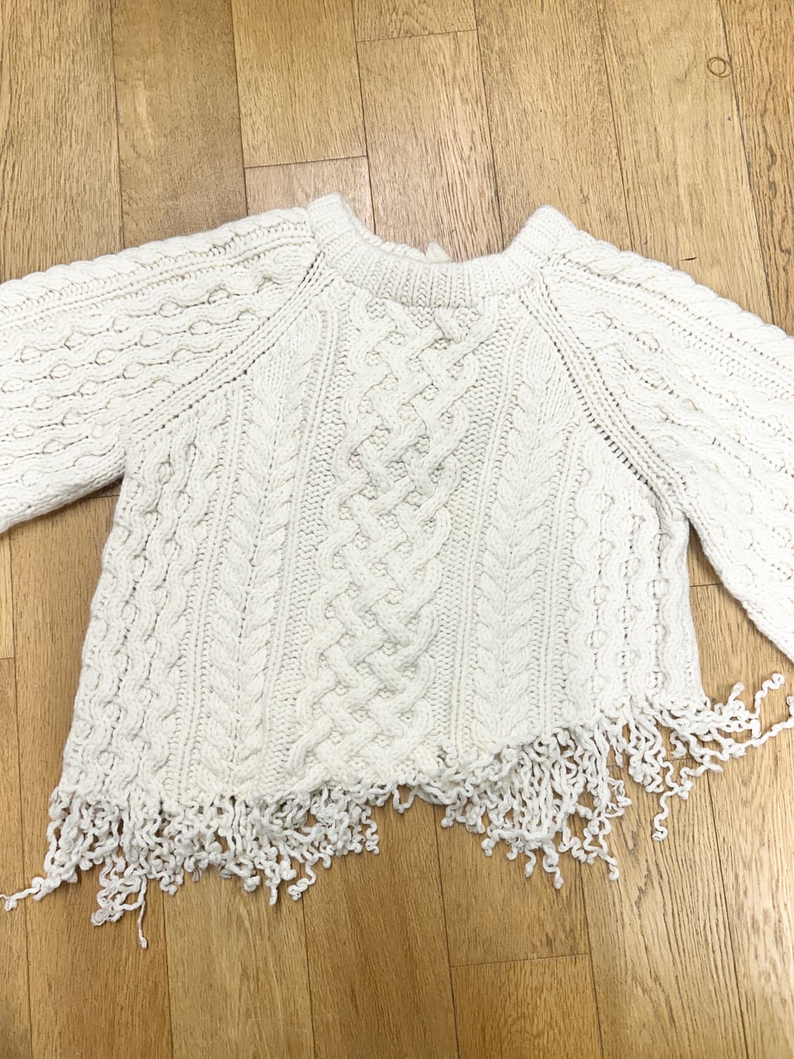 라인반드 핸드메이드 케이블 니트  상품이미지7