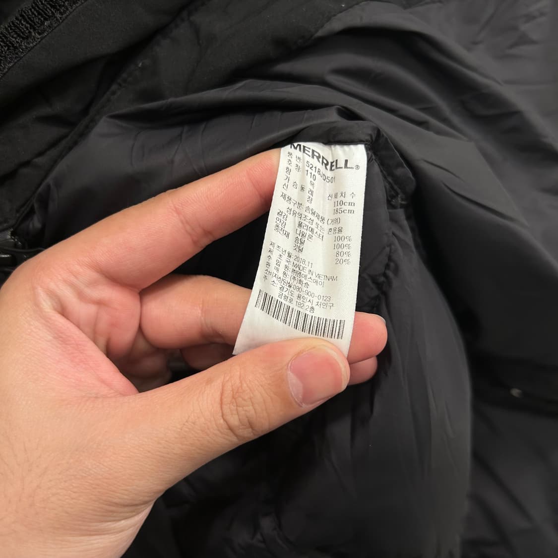 머렐 덕다운 체스트포켓 후드 돕빠 롱패딩 상품이미지4