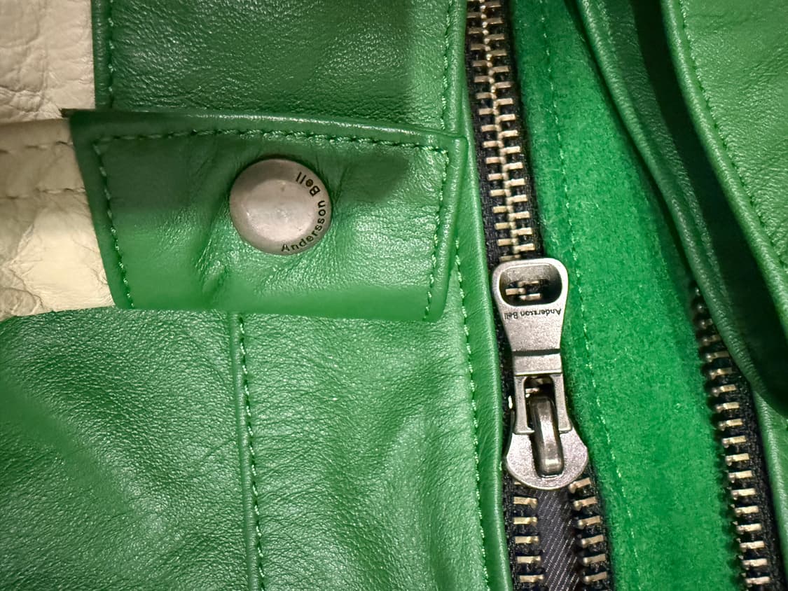 앤더슨벨 모터사이클 레더 바시티 자켓 XL 상품이미지5