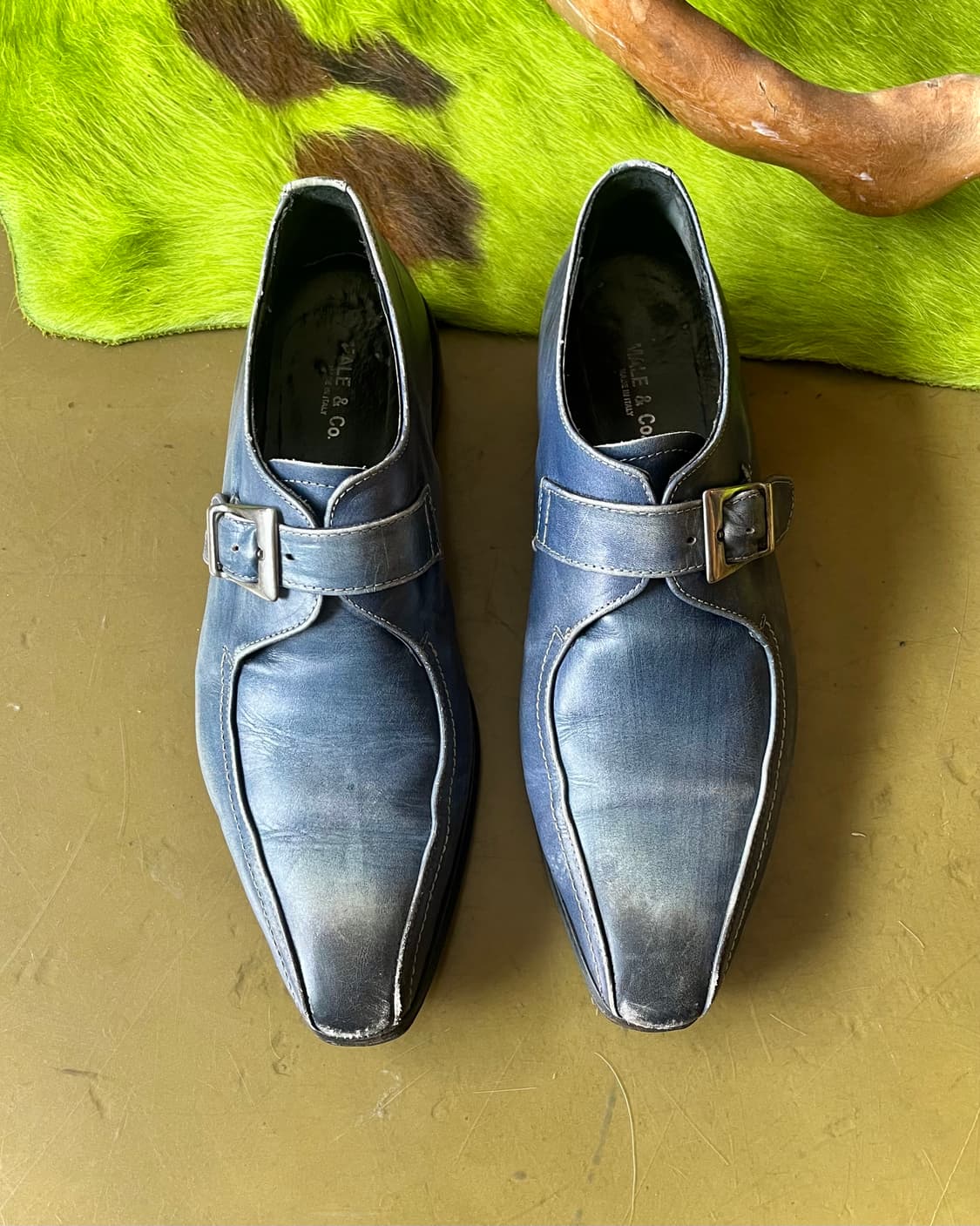 Male & Co Blue Aging Cow Leather Loafer  상품이미지3