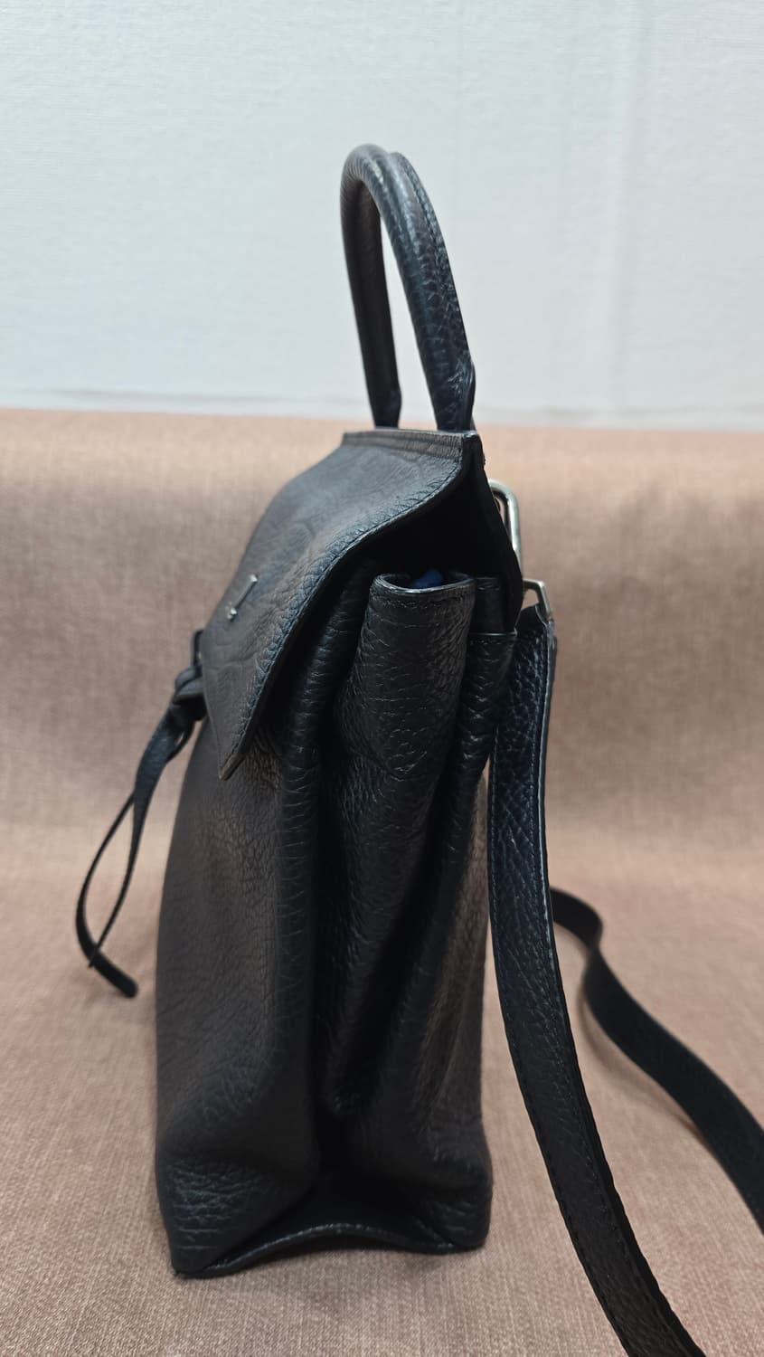 정품 랑방컬렉션 JL 로고 블랙 레더 토트백 / 숄더백 상품이미지5