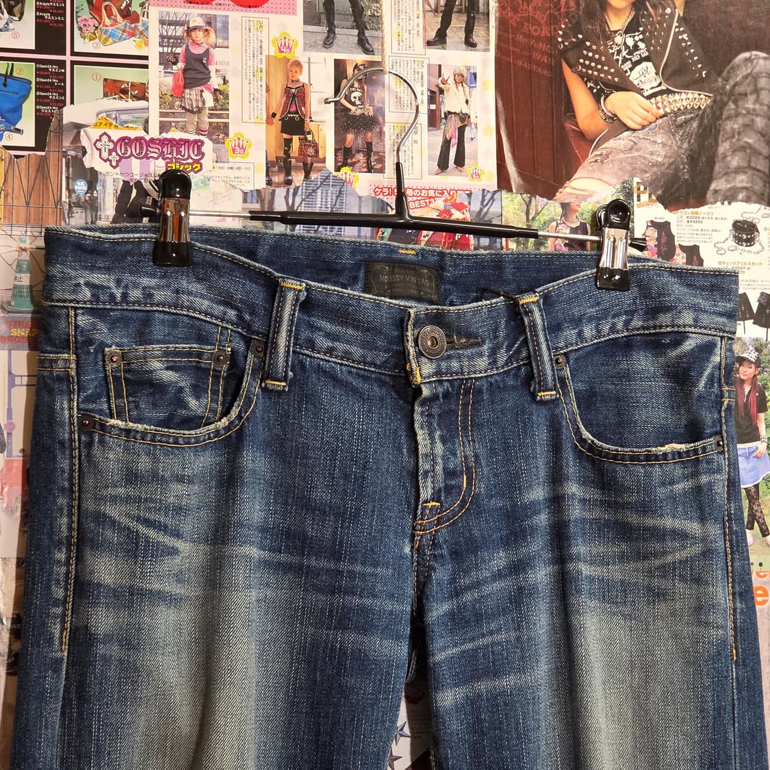 JPN 빈티지 워싱 로우라이즈 세미 부츠컷 팬츠 상품이미지3