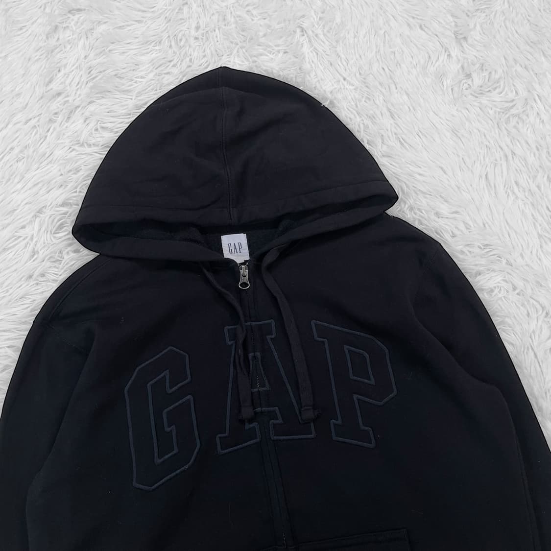 갭 Gap 스펠 로고 후드집업 블랙 상품이미지3