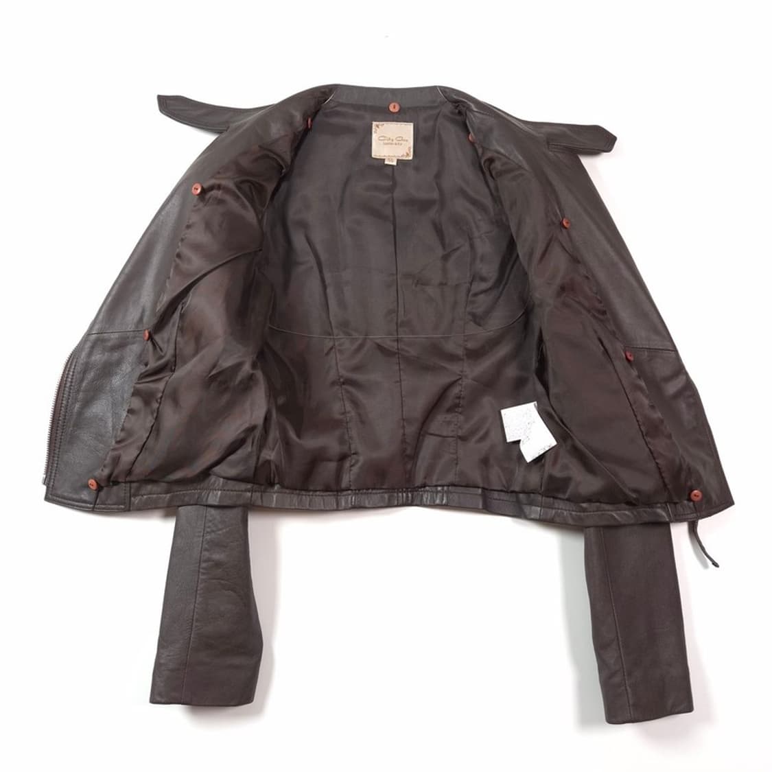 City Gee 천연 양가죽 라이더 자켓 브라운 55 상품이미지5