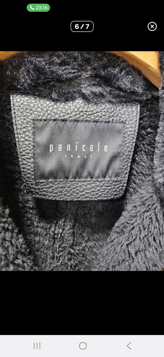 Panicale Italy 블랙 무스탕 자켓 사이즈90 상품이미지6