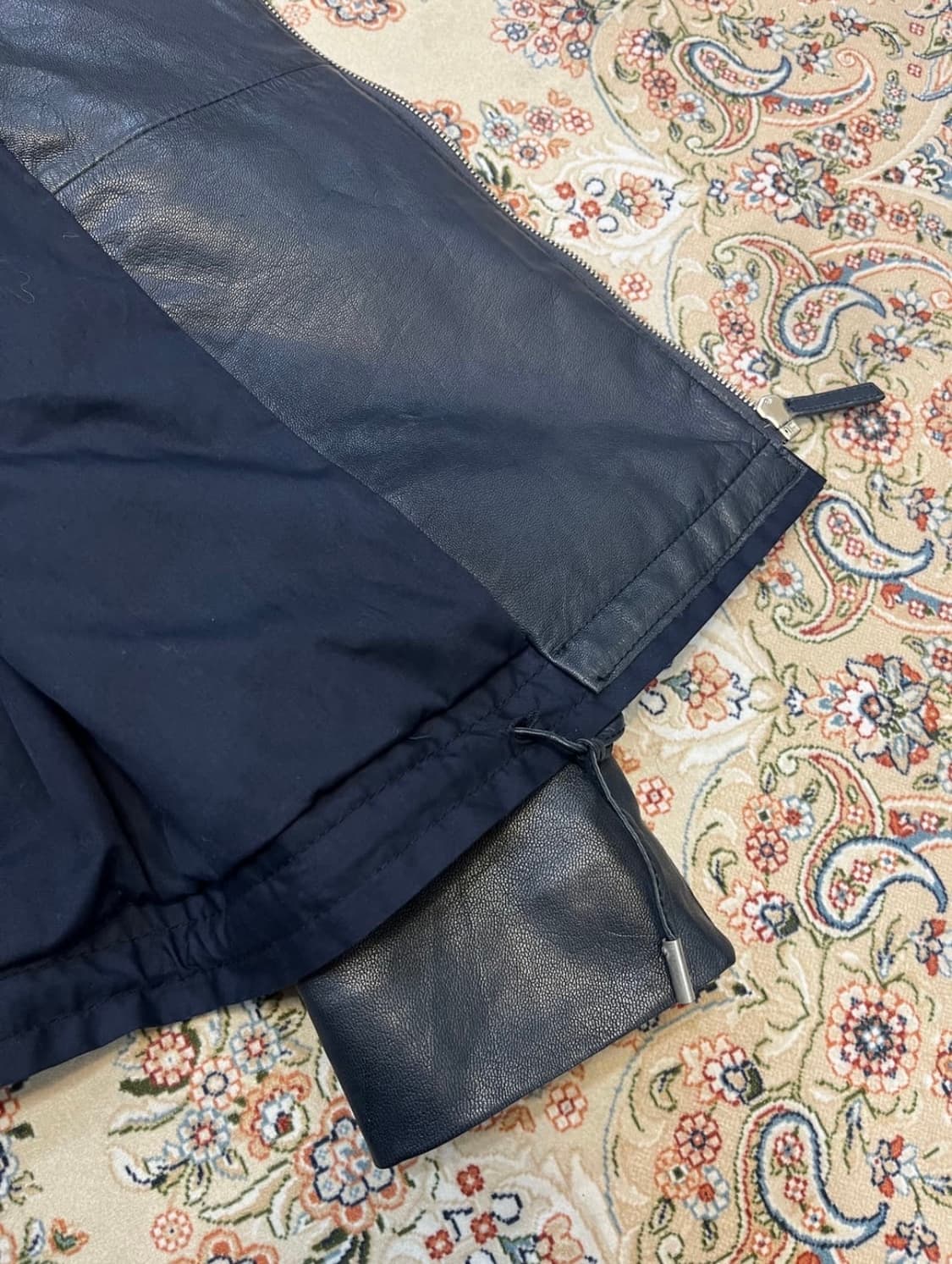 고트 스킨 레더 멀티지퍼 자켓 상품이미지7