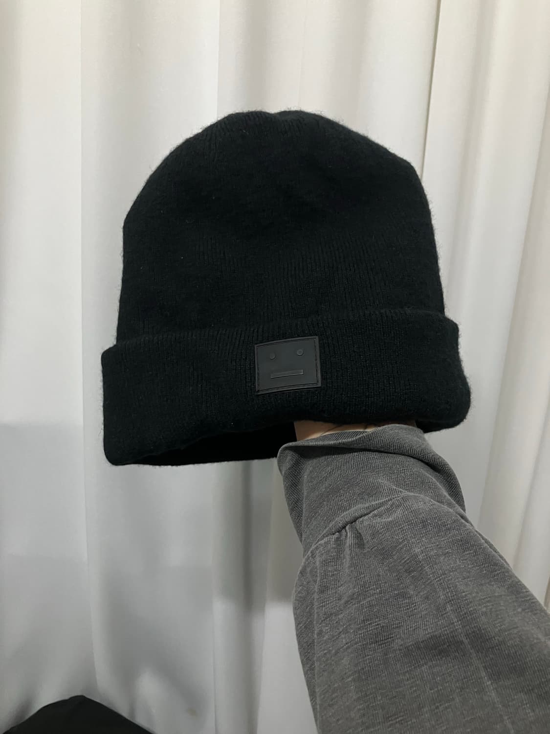 아크네스튜디오 페이스 울 비니 블랙 상품이미지1