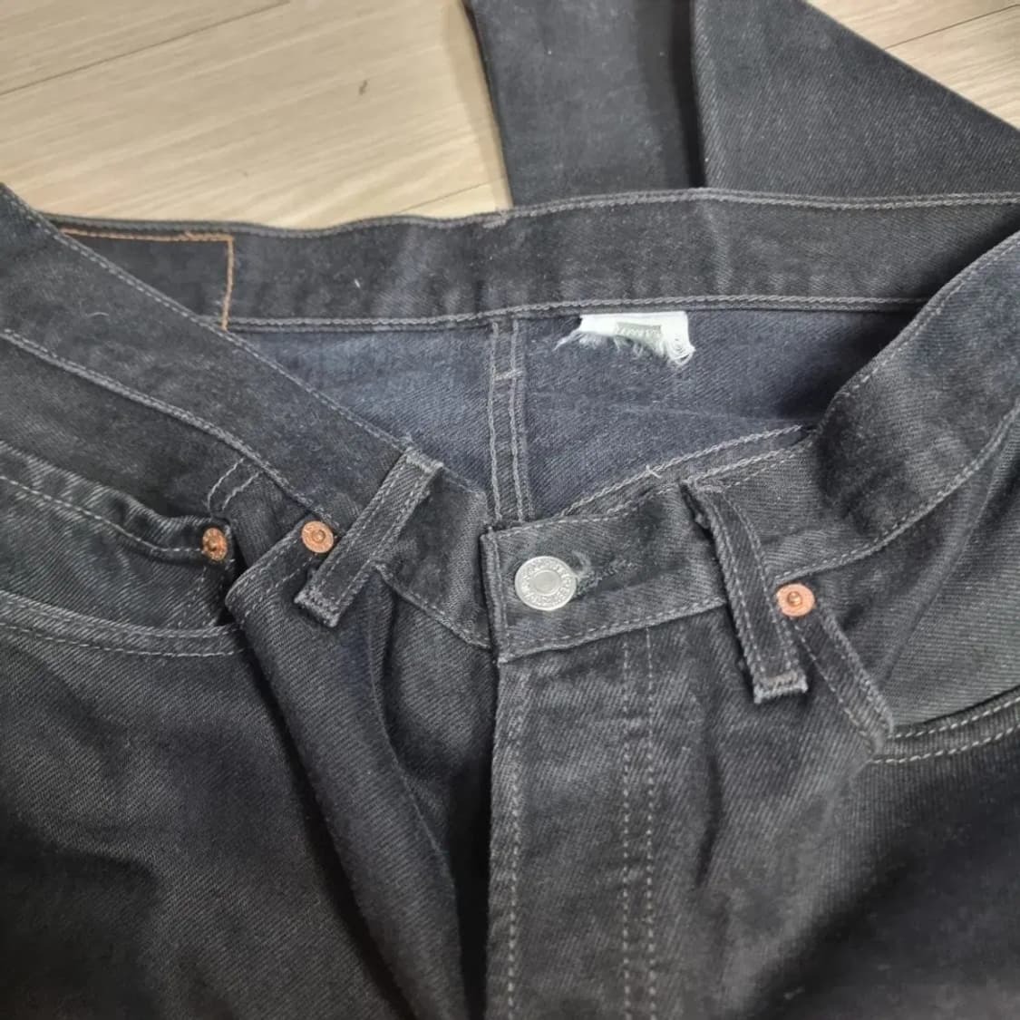 미제 90년대 made in usa 501 빈티지 블랙진(32) 상품이미지5