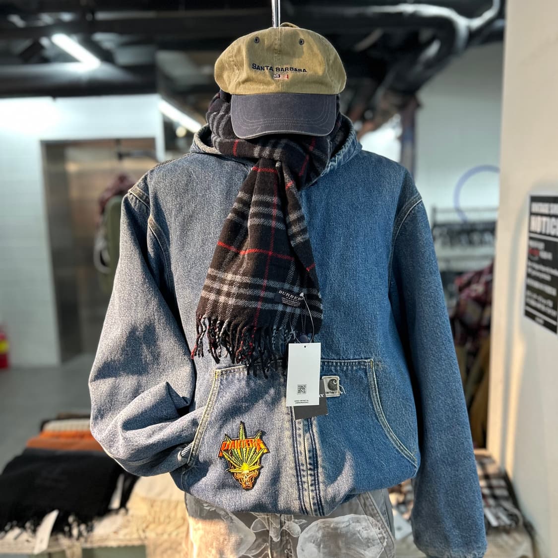 Burberry Navy Nova Check Muffler 상품이미지4