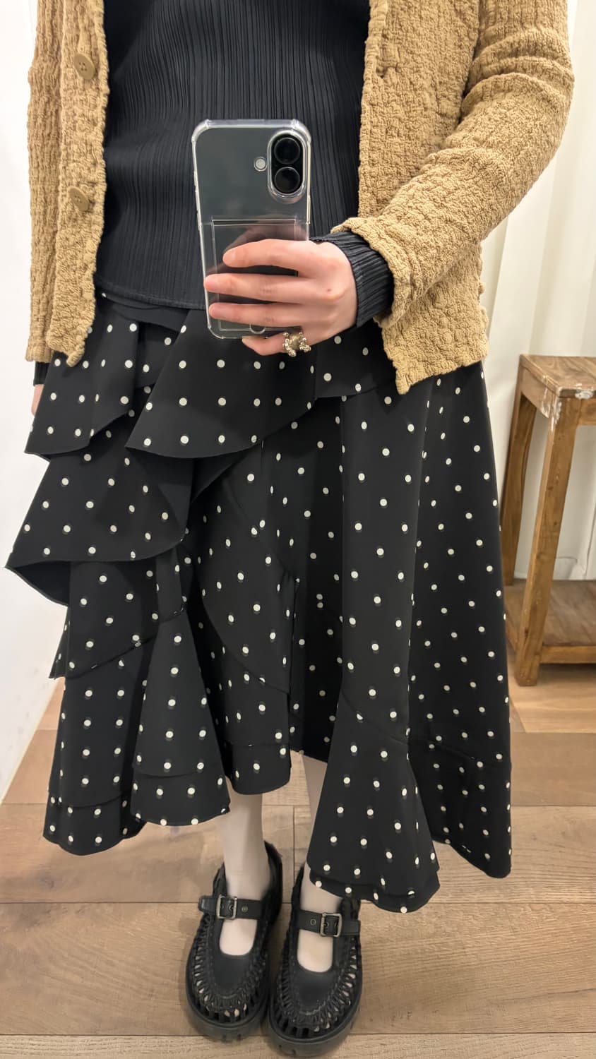 Dot Ruffle Transformed Skirt 상품이미지4